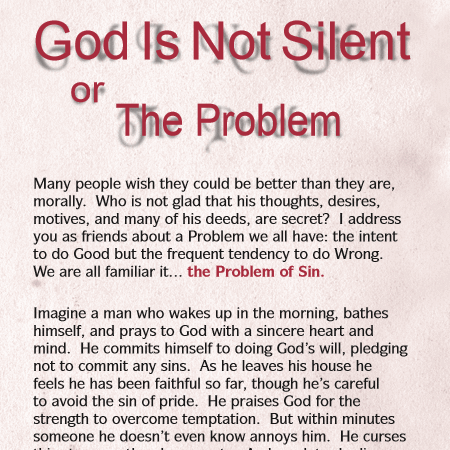 God Jesus is not silent